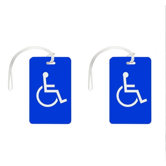 FIGHERO 2X Handicap Tags Plastic ID Badge PVC, 2.12 x 3.37 inch
