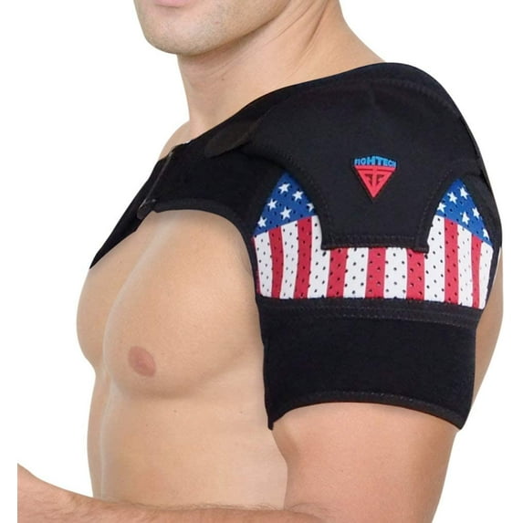 FIGHTECH Shoulder Brace for Men and Women | Compression Support for Torn Rotator Cuff and Other Shoulder Injuries | Left or Right Arm (USA, Large/X-Large)