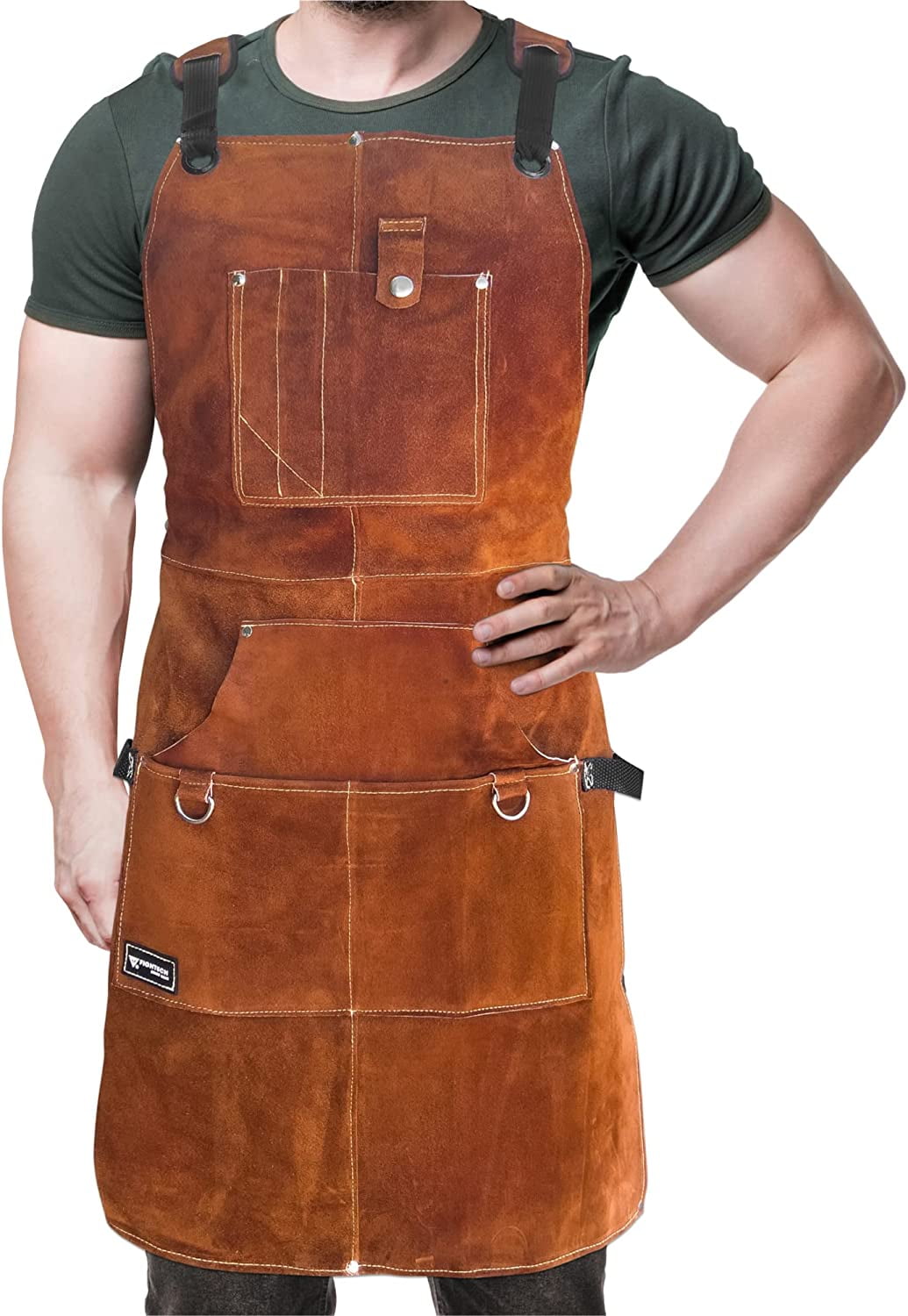 FIGHTECH Work Apron with Tool Pockets Heavy Duty Shop Apron for