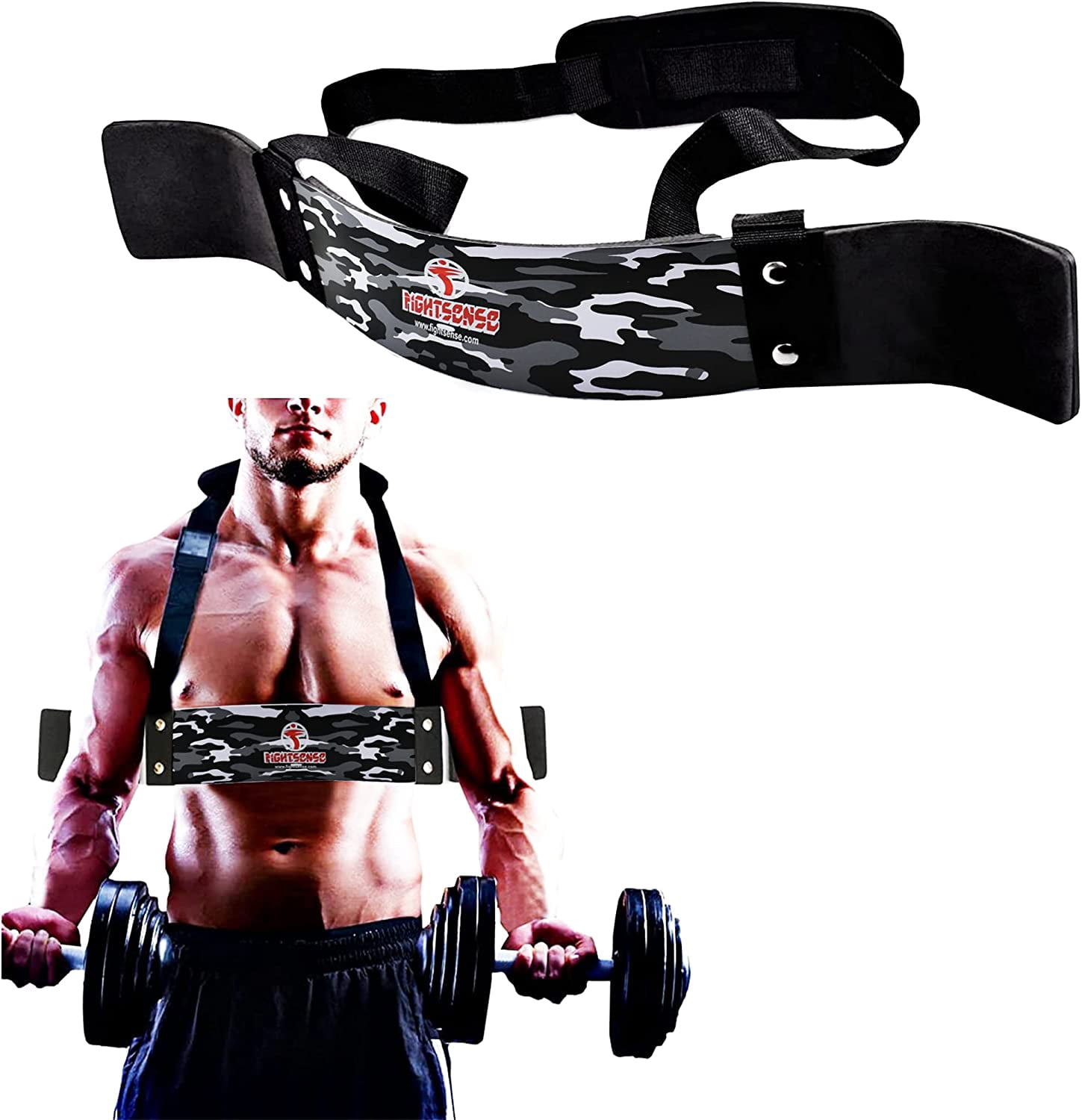 FIGHTSENSE Arm Blaster, Biceps Curl, Triceps Muscle Isolator Bomber ...