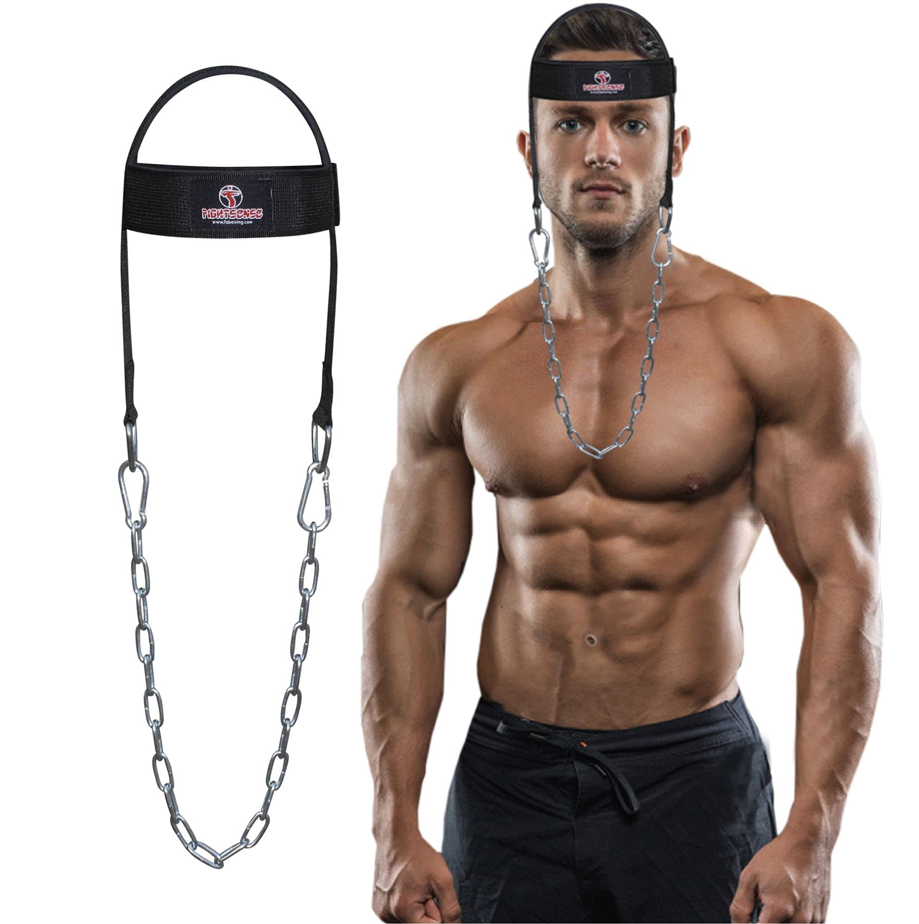FIGHTSENSE Neck Harness for Training w/Padded & Adjustable Strap with ...