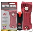 thumbnail image 1 of FIGHTSENSE Self Defense Pepper Spray - 1/2 oz Compact Size Maximum Strength Police Grade Formula Best Self Defense Tool for Women W/Leather Pouch Keychain, 1 of 7