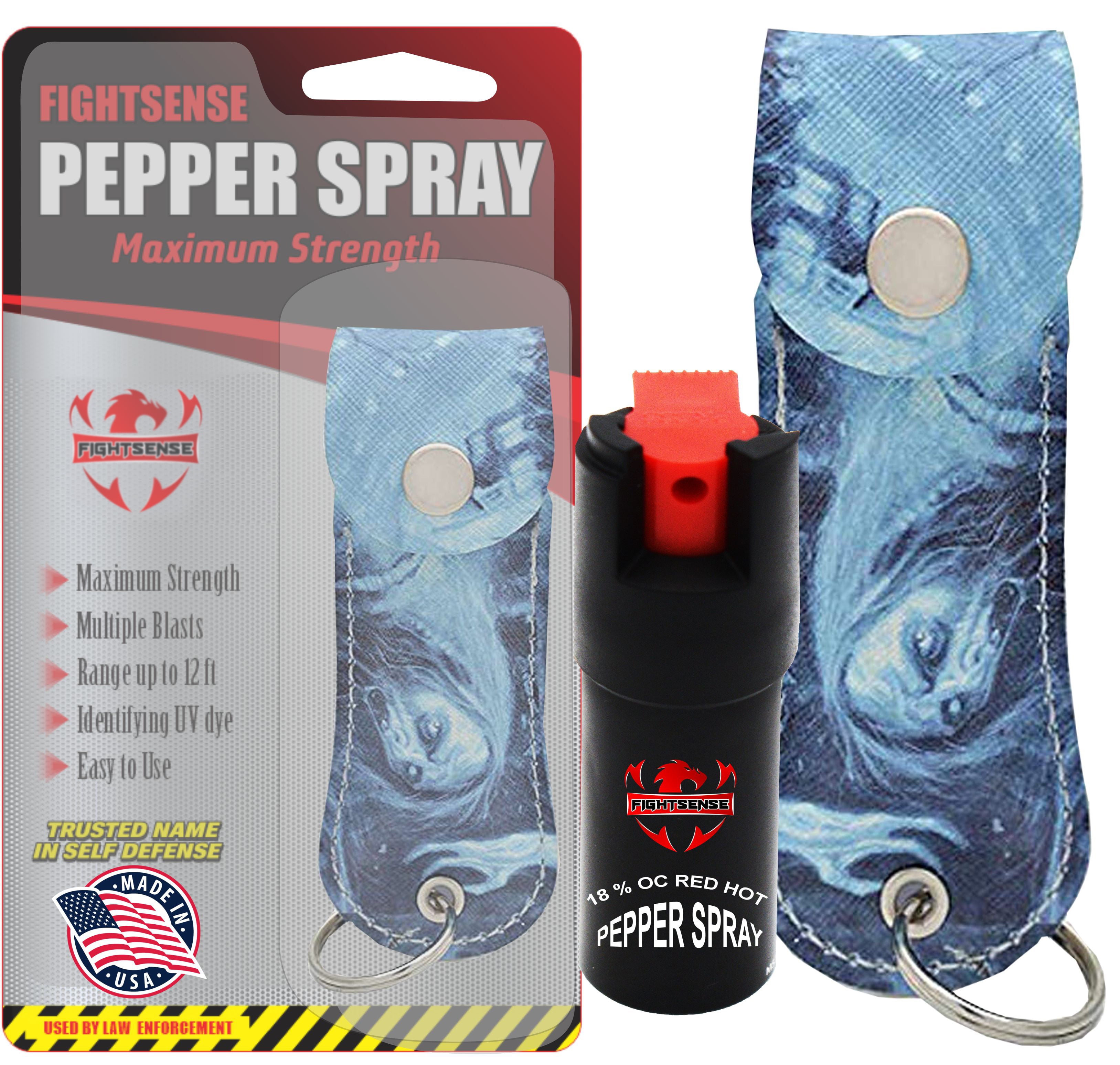 FIGHTSENSE Self Defense Pepper Spray - 1/2 oz Compact Size Maximum