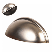 FIGO HOME Cup Drawer Pulls 3 Inch Hole to Hole - Cabinet Handles - 10 Pack