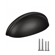 Figo Home Cup Pulls for Cabinets and Drawers - 3 inch Hole to Hole - 10 Pack