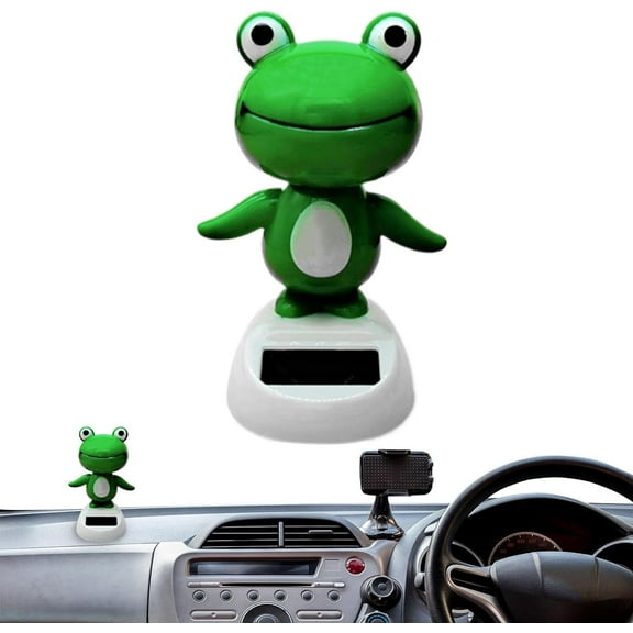 FIGT-1 Pcs Solar Bobblehead Toy - Long-Lasting Frog Bobble Dancer Toy, Decorative Solar Energy Dashboard Figurine | Eco Friendly Solar Dashboard Shaking Toy, Solar Dancing Dashboard Ornament 0517