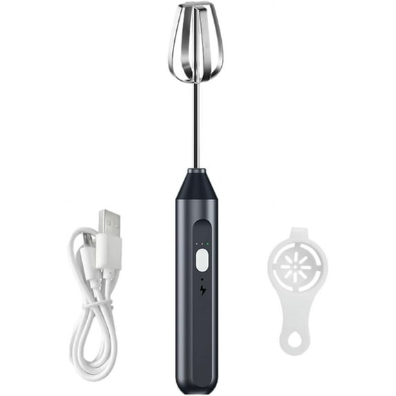 FIGT-Blending Wand, 5V USB rechargeable Electric Milk Whisk, 1200mAh Electric Hand Mixer with 3 speed modes, Frother Stirring Whisk, Portable hand mixer, Stirring whisk 【0517】