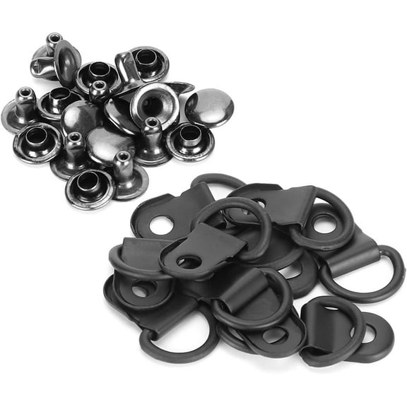 FIGT-Leather Eyelet Buckle, Matte Black Shoelace Hook, for Bags Leather0508