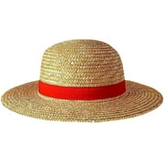 FIGT-Luffy Straw Hat Multifunctional Anime Cartoon Character Sunscreen Straw Hat Sun Hat for Adults 0514