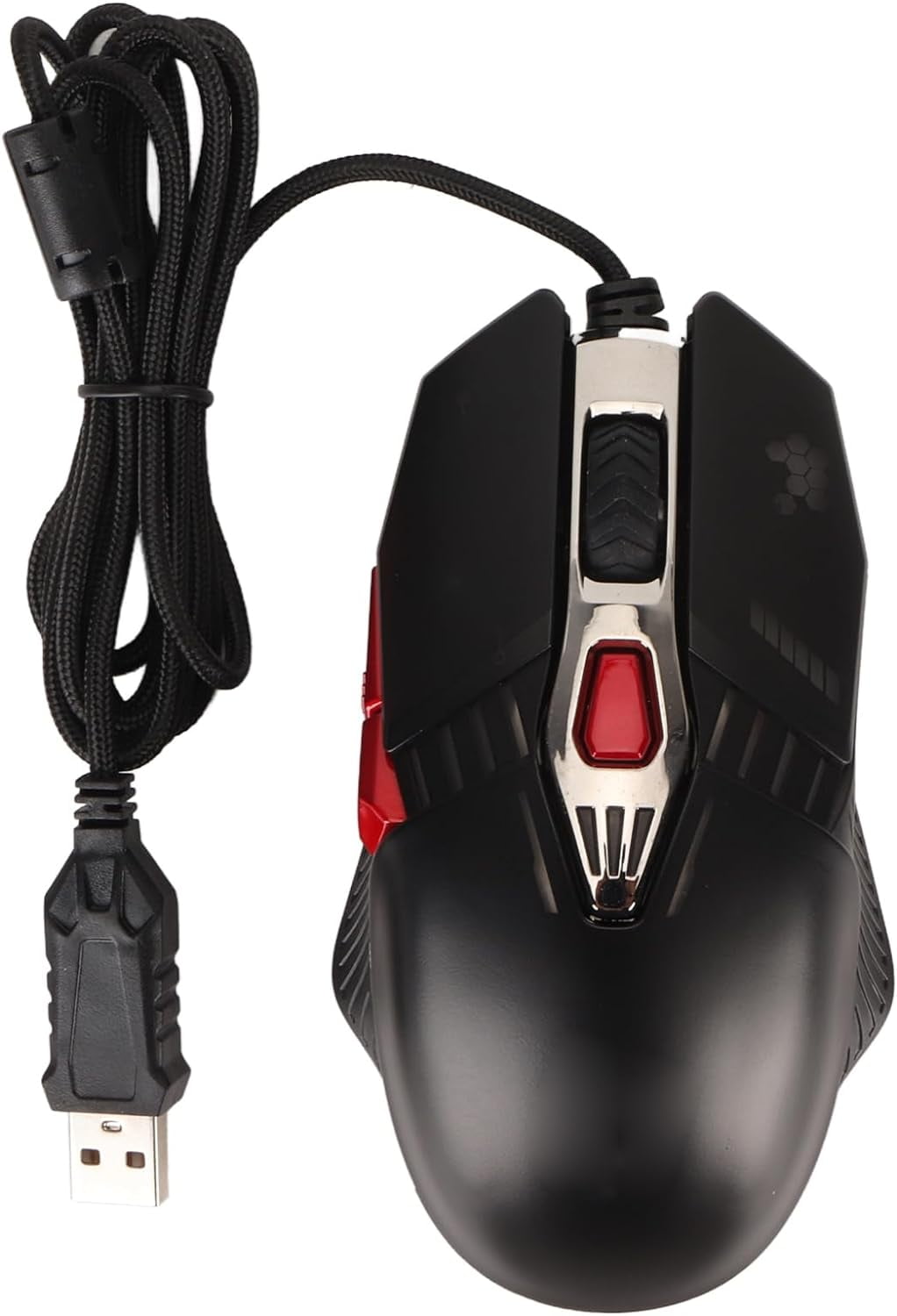 FIGTRGB Gaming Mouse with Programmable Buttons, 1 Rapid Fire and 2