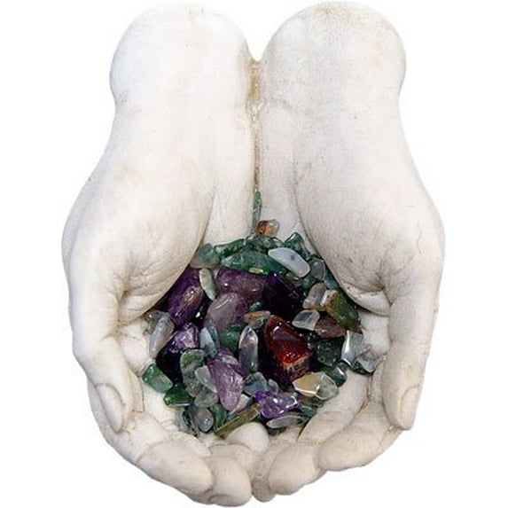 FIGURINE - GODS HANDS W/STONES KIT 2x3in
