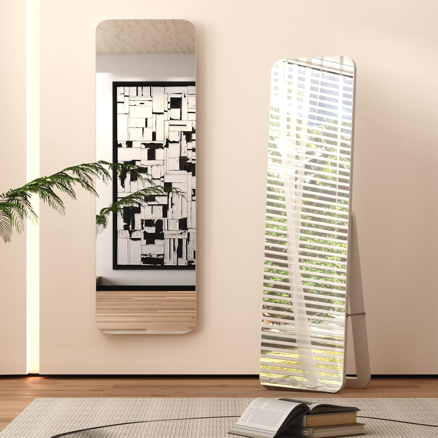 FIHONZIZA 63inches Free Standing Mirror, Full Length Floor Mirror,Easel