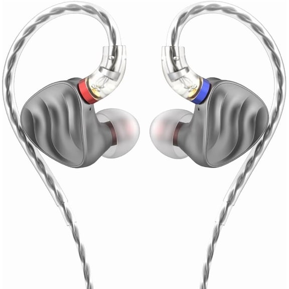 FIIO FH3 HiFi Earphones 3 Drivers (1 Dynamic + 2 Knowles BA), in-Ear Earphones High Resolution, Bass Sound, High Fidelity for Smartphone/PC/Tablet (Titanium)