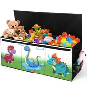 FIIOEOY Extra Large Toy Box, Collapsible Storage Organizer with Lids, Sturdy Dinosaur Toy Chest for Boys Girls, 40"x16"x16" Kids Storage Bin Box Baskets for Liv
