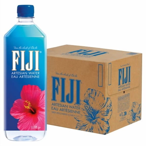 FIJI Artesian Water 12 x 1L, British Import (Pack of 2)