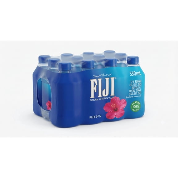FIJI Natural Artesian Bottled Water, 11.15 fl oz Bottles, 12 Pack