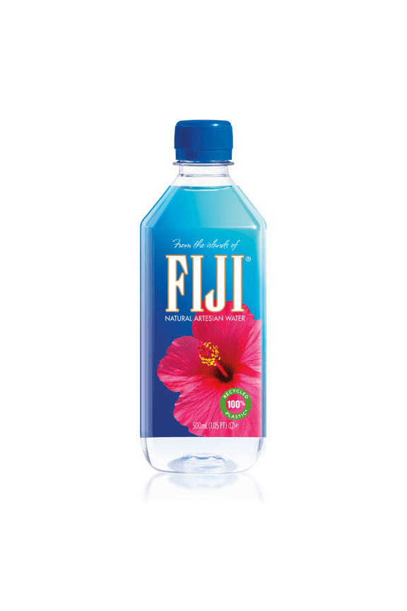 FIJI Natural Artesian Bottled Water 500mL / 16.9 fl oz (Single Bottle)