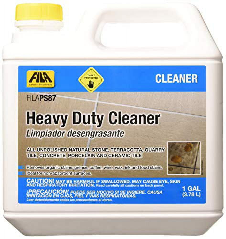 FILA Heavy Duty Cleaner PS87 1 Gallon, Stain Remover Grease, Coffee, Wine,  Food, Hard Surface Floor Cleaner, ideal for All Unpolished Natural Stone 