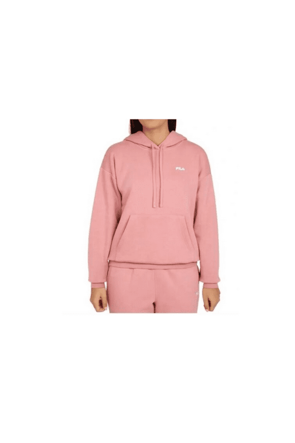 Ladies' Embroidered Logo Fleece Hoodie (Dusty Rose,XXL)