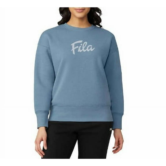 FILA Ladies' Logo Crewneck, Blue, Large