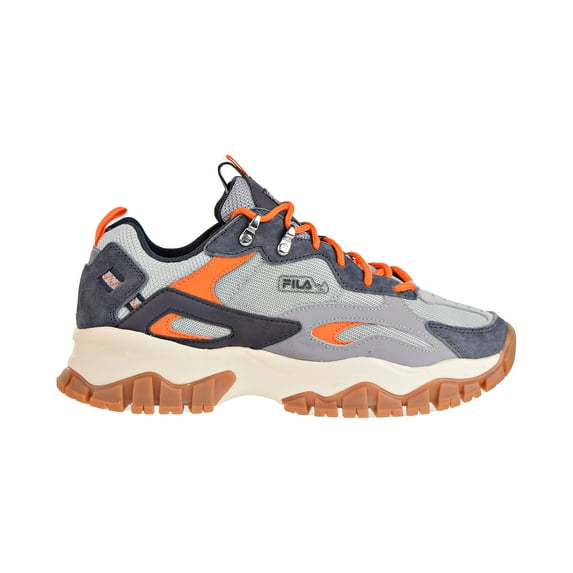 FILA Leather Suede Men’s Athletic Shoes, Grey-Orange