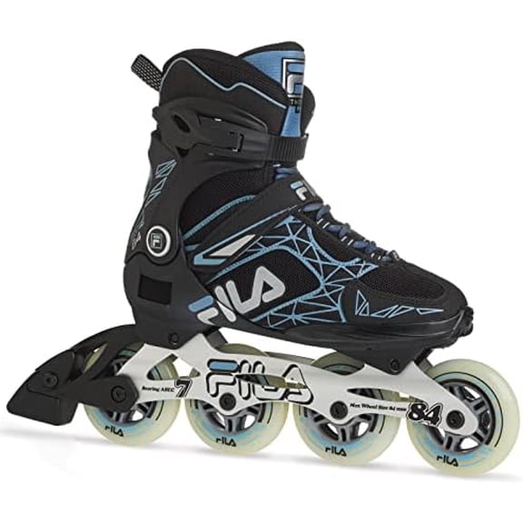 FILA Legacy Pro 84 Fitness Inline Skates for Men and Women - Airflow Technology, 84mm Wheels, ABEC 7 Bearings, High Cuff Support - Black/Blue, Women 6$$Sport & Recreation Other
