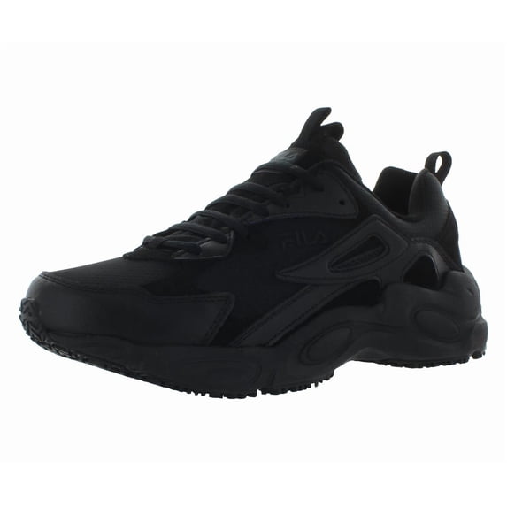 Fila Memory Late Shift Slip-Resistant Mens Shoes Size 12, Color: Black