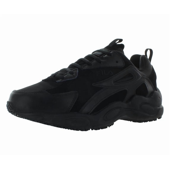 Fila Memory Late Shift Slip-Resistant Mens Shoes Size 12, Color: Black