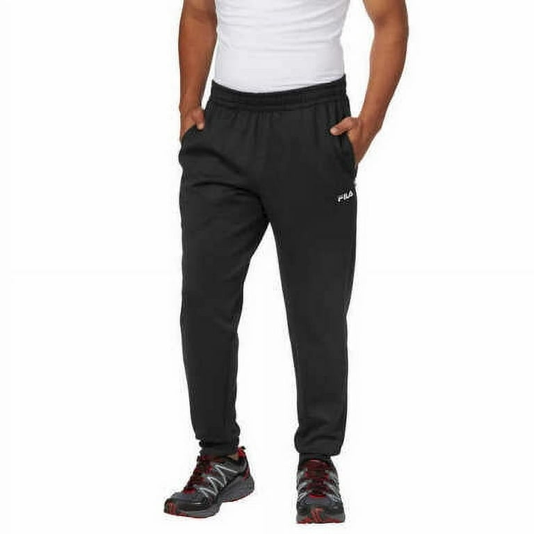 Fila Sport Mens Zip Ankle Dark Gray Knit Fabric Track Athletic Pants