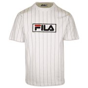 FILA Mens White Striped & Logo S/S T-Shirt