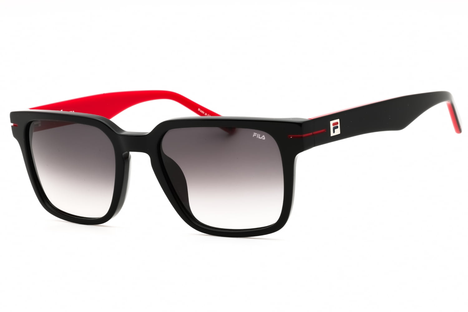 FILA SFI209 700Y 53mm Square Sunglasses Men's Shiny Black