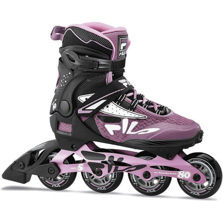 FILA Skates - Legacy Pro 80 Inline Skates for Women and Men Black/Purple Women 10