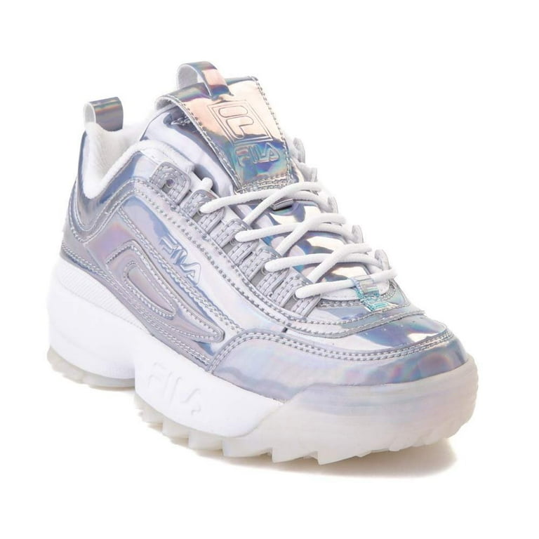 FILA Women s Disruptor II Iridescent White Sneaker 8.5