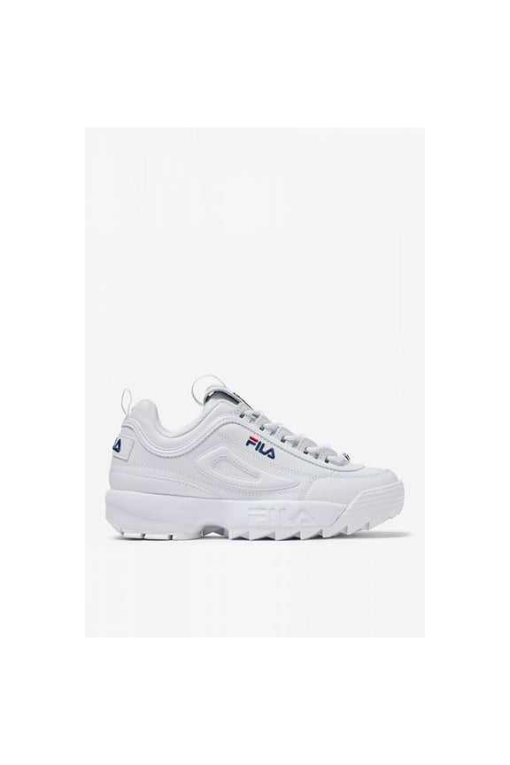 Women's Disruptor II Premium Sneakers White/Fila Navy/Fila Red - 5FM00002-125