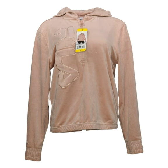 FILA Women's Sz S Hoddie Long Sleeves Pullover 1/4 Zipper Pink