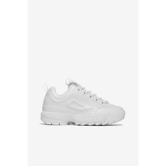 FILA Womens Disruptor 2 Shine Metallic White/White/White - 5XM02337-100 WHITE/WHITE/WHITE