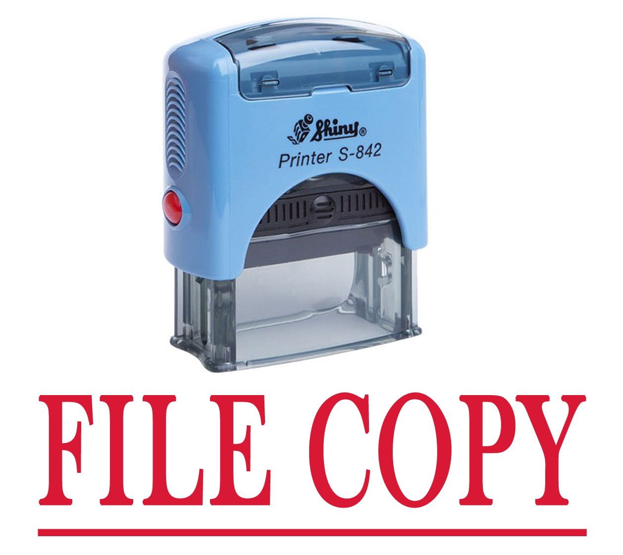 FILE COPY Self Inking Rubber Stamp Office Stationary Custom Shiny Stamp ...