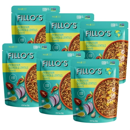 FILLO'S Peruvian Quinoa & Lentils Mild, 8 oz, 6 Count