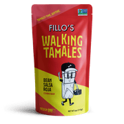 FILLO'S Walking Tamales Bean Salsa Roja Tamale, 4 oz