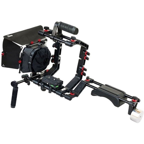FILMCITY FC-02 DSLR Camera Cage Shoulder Rig Kit with MB-600 Matte Box