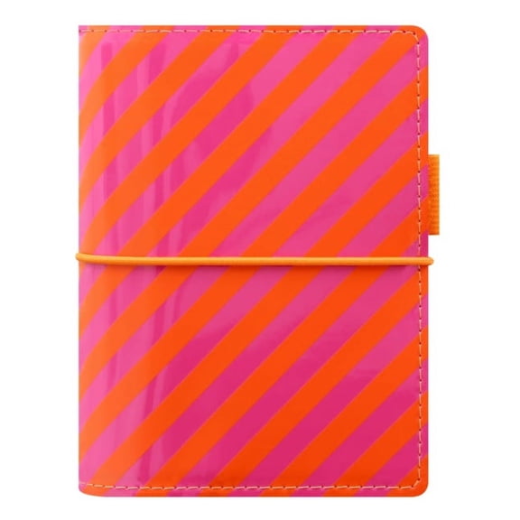 FILOFAX DOMINO PATENT POCKET ORANGEPINK