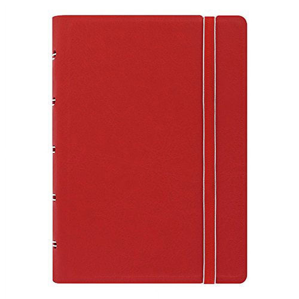 FILOFAX REFILLABLE NOTEBOOK CLASSIC, Pocket Red - Elegant leather-look  cover with moveable pages - Elastic closure, index, pocket and page marker  (B115002U) 