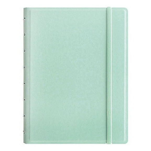 FILOFAX Refillable Pastel Notebook, A5 (8.25" x 5") Duck Egg - 112 Cream moveable pages - Index, pocket and page marker (B115052U)