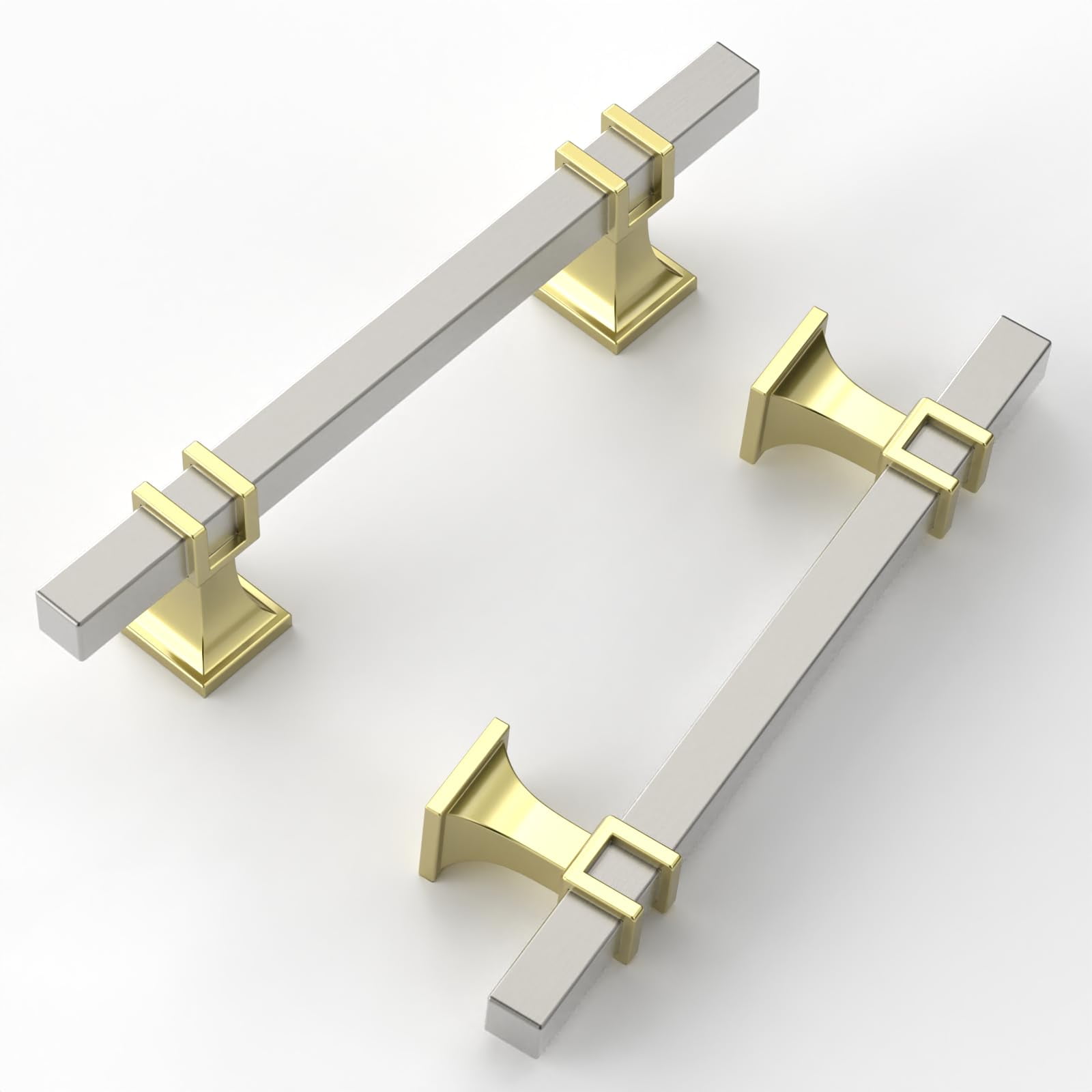 Adonai 126mm Gergesenes Decorative Cabinet Pull – Satin Nickel Finish, Antique Design, 2-Pack