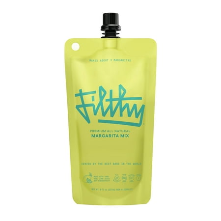 Filthy Organic Blue Agave Margarita Cocktail Mixer, 8 fl oz Pouch, Non-Alcoholic, Non-GMO, gluten Free, Vegan