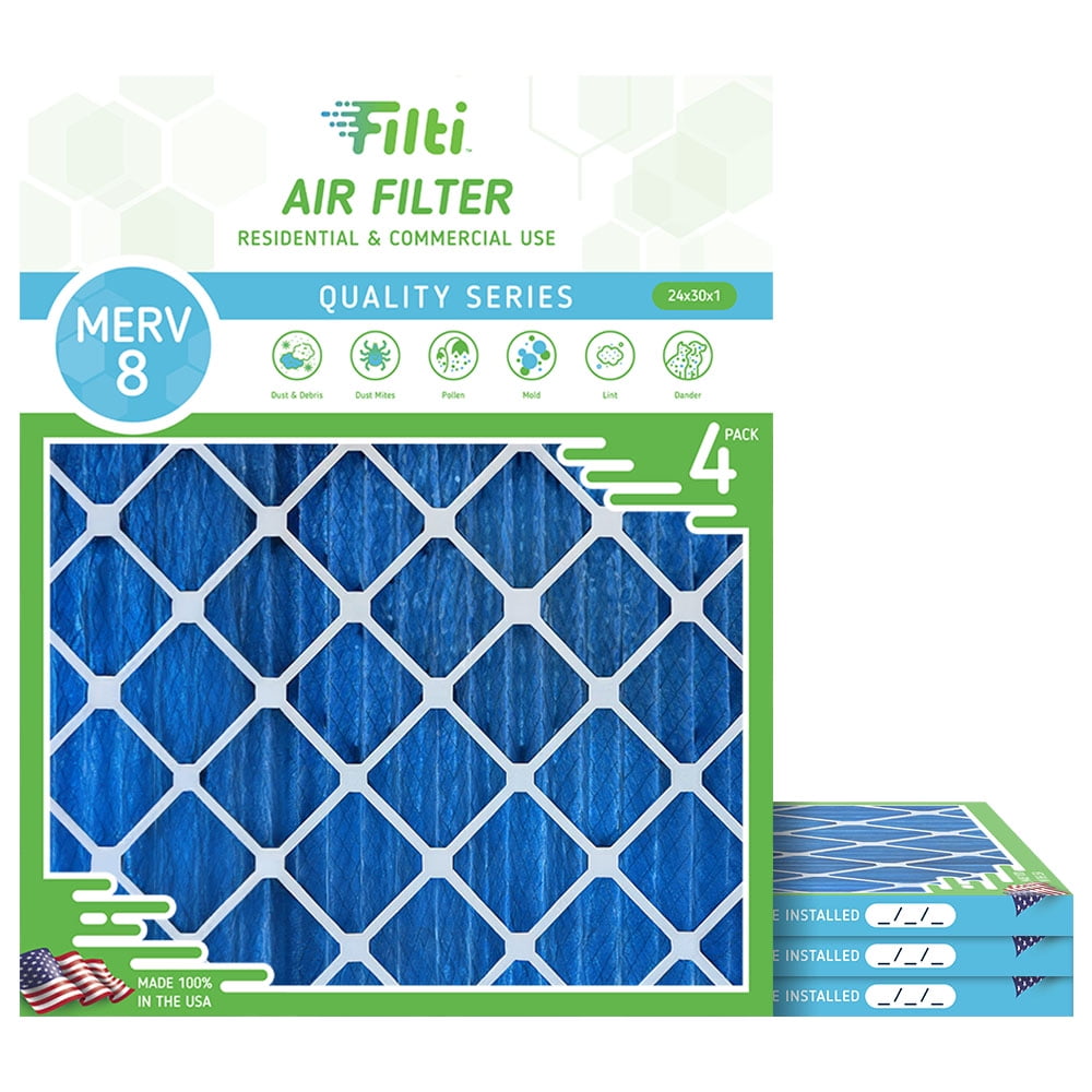 FILTI 3500 MERV 8 Nanofiber Air Filter Pleated HVAC AC Furnace Filter