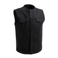 thumbnail image 1 of FIM624TWILL5-3X-BLK No Limit Motorcycle Twill Vest for Men, Black - 3X, 1 of 1