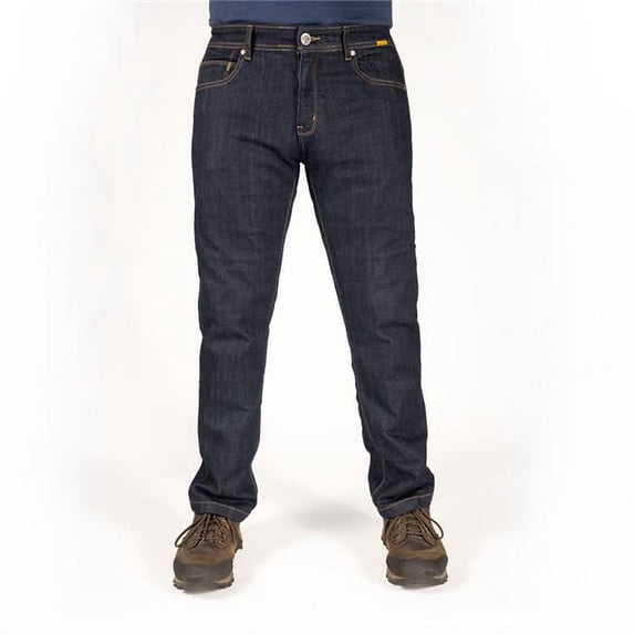 FIM812KDM-34-36-34-BLU York Motorcycle Riding Kevlar Jeans for Men, Blue - Size 36-34