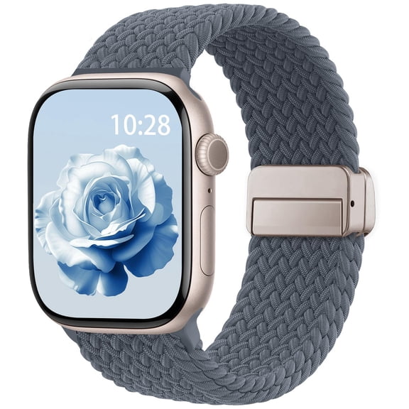 FIMART Braided Stretchy Magnetic Band for Apple Watch Bands Women Men Soft Nylon Solo Loop 38mm 40mm 41mm 42mm 44mm 45mm 46mm 49mm, Sport Strap for iWatch Series 11 10 9 8 7 6 5 4 3 2 1 SE Ultra