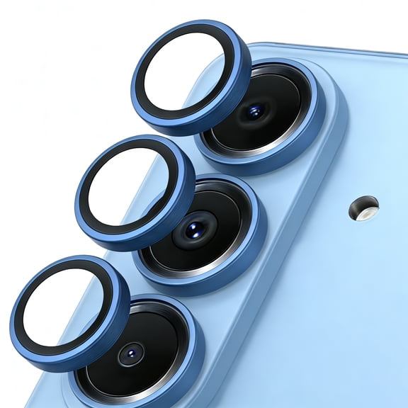 FIMART Compatible with Samsung Galaxy S26 / S26 Plus Camera Lens Protector - [Not Easy to Break][Case-Friendly] Metal Tempered Glass Rear Camera Screen Cover (Blue)
